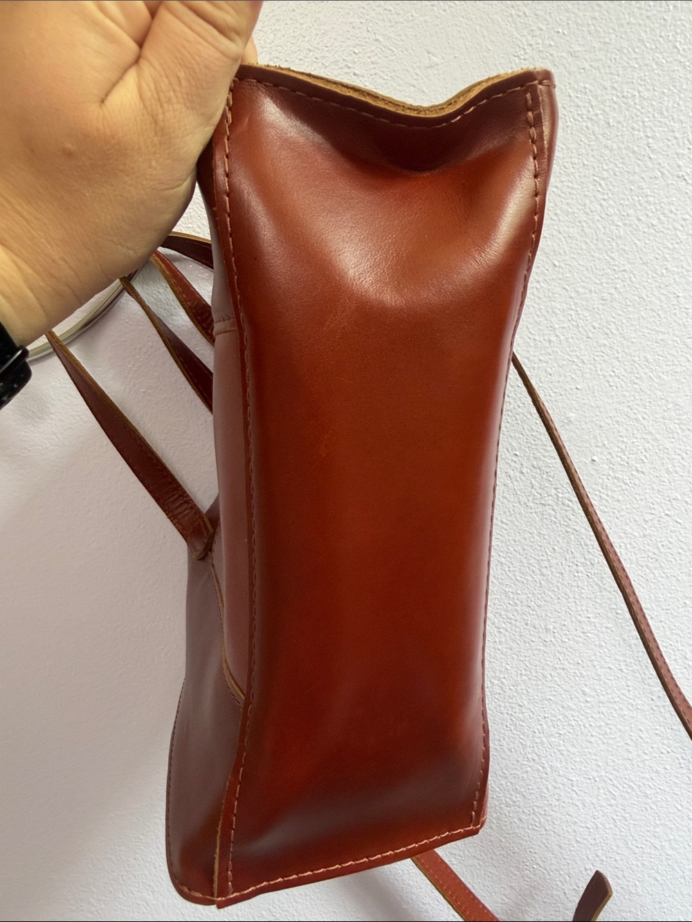Portland Leather Lola Crossbody Tote- Madrone - Picture 8 of 16